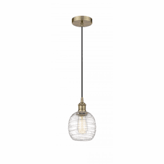 Innovations Belfast 1-LT Mini Pendant - Antique Brass - 616-1P-AB-G1013 Innovations Belfast 1-LT Mini Pendant - Antique Brass - 616-1P-AB-G1013