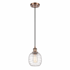 Innovations Belfast 1-LT Mini Pendant - Antique Copper - 516-1P-AC-G1013