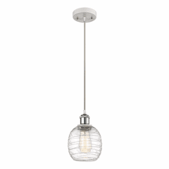 Innovations Belfast 1-LT Mini Pendant - White and Chrome - 516-1P-WPC-G1013