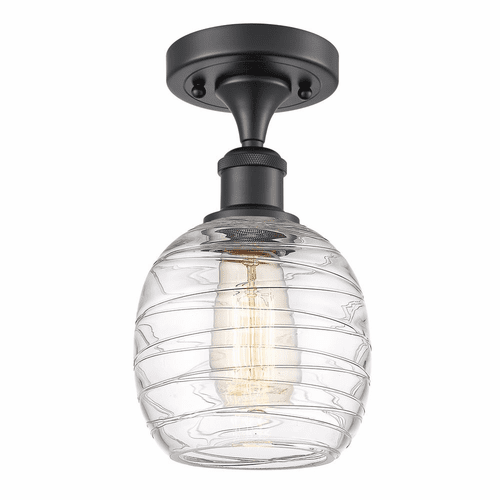 Innovations Belfast 1-LT Semi-Flush Mount - Matte Black - 516-1C-BK-G1013