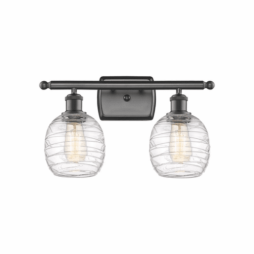 Innovations Belfast 2-LT Bath Vanity Light - Oil Rubbed Bronze - 516-2W-OB-G1013