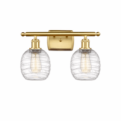 Innovations Belfast 2-LT Bath Vanity Light - Satin Gold - 516-2W-SG-G1013