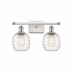 Innovations Belfast 2-LT Bath Vanity Light - White and Chrome - 516-2W-WPC-G1013