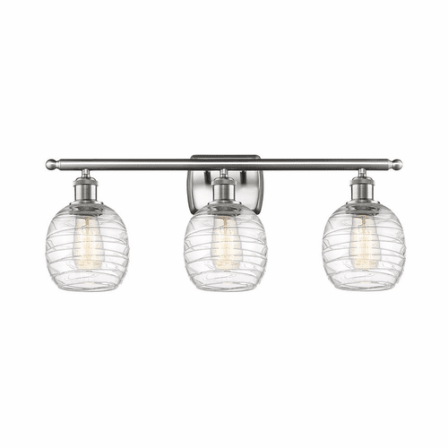 Innovations Belfast 3-LT Bath Vanity Light - Brushed Nickel - 516-3W-SN-G1013