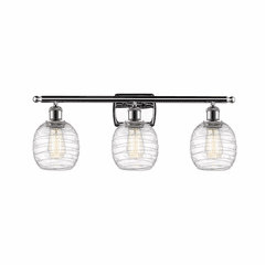 Innovations Belfast 3-LT Bath Vanity Light - Polished Chrome - 516-3W-PC-G1013