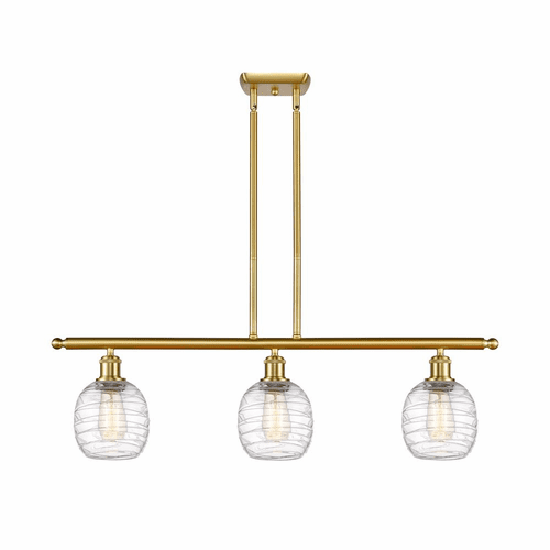 Innovations Belfast 3-LT Island Light - Satin Gold - 516-3I-SG-G1013