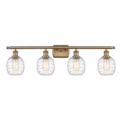 Innovations Belfast 4-LT Bath Vanity Light - Brushed Brass - 516-4W-BB-G1013