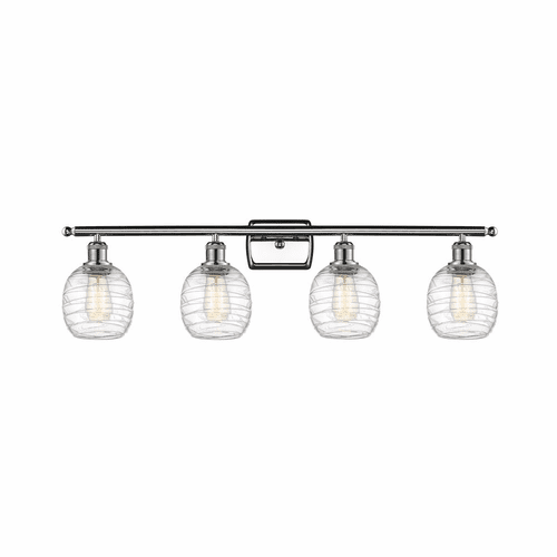 Innovations Belfast 4-LT Bath Vanity Light - Polished Chrome - 516-4W-PC-G1013