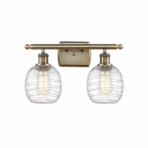 Innovations Belfast LED Bath Vanity Light - Antique Brass - 516-2W-AB-G1013-LED