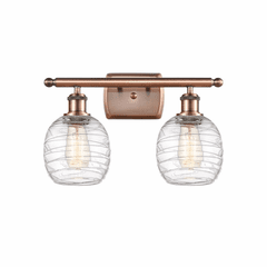 Innovations Belfast LED Bath Vanity Light - Antique Copper - 516-2W-AC-G1013-LED