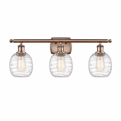 Innovations Belfast LED Bath Vanity Light - Antique Copper - 516-3W-AC-G1013-LED