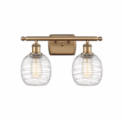 Innovations Belfast LED Bath Vanity Light - Brushed Brass - 516-2W-BB-G1013-LED