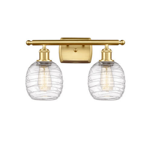 Innovations Belfast LED Bath Vanity Light - Satin Gold - 516-2W-SG-G1013-LED