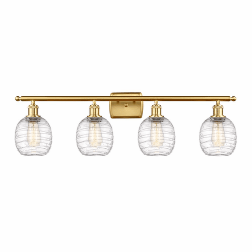 Innovations Belfast LED Bath Vanity Light - Satin Gold - 516-4W-SG-G1013-LED