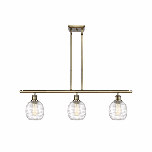Innovations Belfast LED Island Light - Antique Brass - 516-3I-AB-G1013-LED