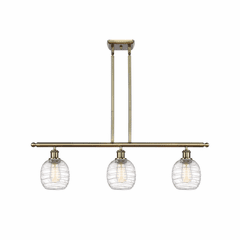 Innovations Belfast LED Island Light - Antique Brass - 516-3I-AB-G1013-LED Innovations Belfast LED Island Light - Antique Brass - 516-3I-AB-G1013-LED