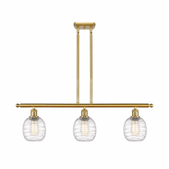 Innovations Belfast LED Island Light - Satin Gold - 516-3I-SG-G1013-LED