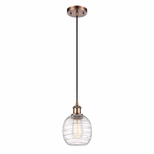 Innovations Belfast LED Mini Pendant - Antique Copper - 516-1P-AC-G1013-LED