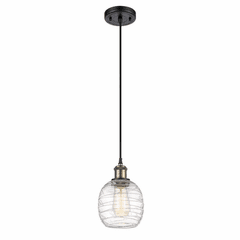 Innovations Belfast LED Mini Pendant - Black Antique Brass - 516-1P-BAB-G1013-LED