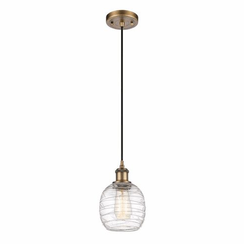 Innovations Belfast LED Mini Pendant - Brushed Brass - 516-1P-BB-G1013-LED
