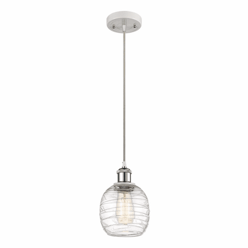 Innovations Belfast LED Mini Pendant - White and Chrome - 516-1P-WPC-G1013-LED