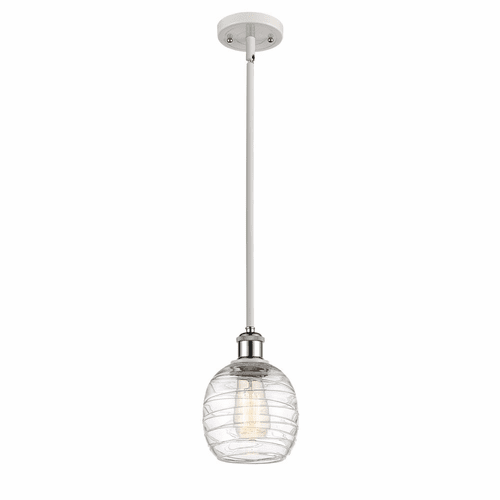 Innovations Belfast LED Mini Pendant - White and Chrome - 516-1S-WPC-G1013-LED
