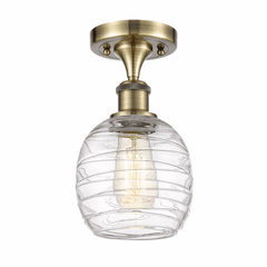 Innovations Belfast LED Semi-Flush Mount - Antique Brass - 516-1C-AB-G1013-LED