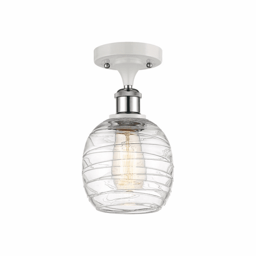 Innovations Belfast LED Semi-Flush Mount - White and Chrome - 516-1C-WPC-G1013-LED