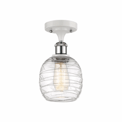 Innovations Belfast LED Semi-Flush Mount - White and Chrome - 516-1C-WPC-G1013-LED