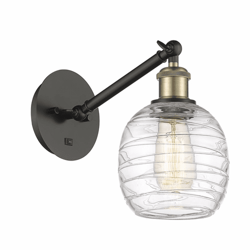 Innovations Belfast LED Wall Sconce - Black Antique Brass - 317-1W-BAB-G1013-LED