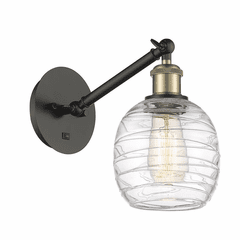 Innovations Belfast LED Wall Sconce - Black Antique Brass - 317-1W-BAB-G1013-LED
