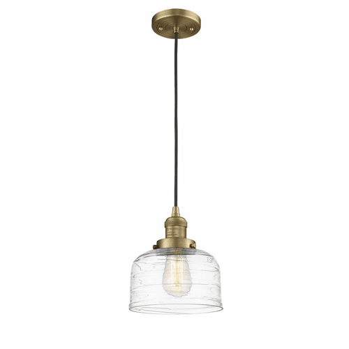 Innovations Bell 1-LT Large Mini Pendant - Brushed Brass - 201C-BB-G713