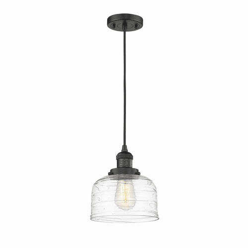 Innovations Bell 1-LT Large Mini Pendant - Matte Black - 201C-BK-G713