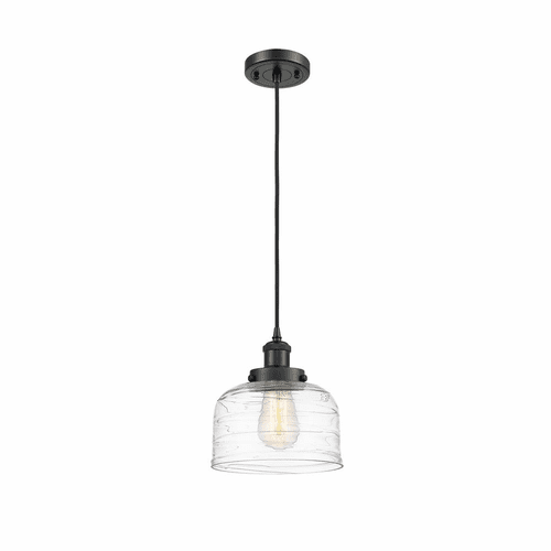 Innovations Bell 1-LT Large Mini Pendant - Matte Black - 916-1P-BK-G713