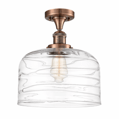 Innovations Bell 1-LT XL Semi-Flush Mount - Antique Copper - 517-1CH-AC-G713-L