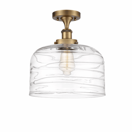 Innovations Bell 1-LT XL Semi-Flush Mount - Brushed Brass - 916-1C-BB-G713-L