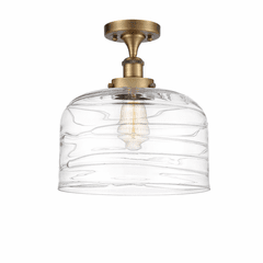 Innovations Bell 1-LT XL Semi-Flush Mount - Brushed Brass - 916-1C-BB-G713-L