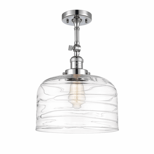 Innovations Bell 1-LT XL Semi-Flush Mount - Polished Chrome - 201F-PC-G713-L
