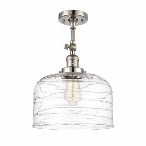 Innovations Bell 1-LT XL Semi-Flush Mount - Polished Nickel - 201F-PN-G713-L