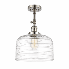 Innovations Bell 1-LT XL Semi-Flush Mount - Polished Nickel - 201F-PN-G713-L