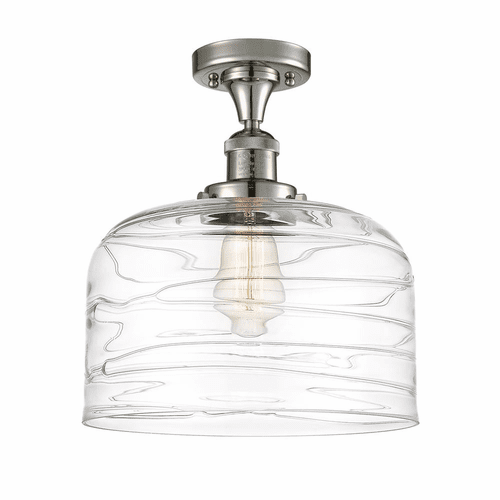 Innovations Bell 1-LT XL Semi-Flush Mount - Polished Nickel - 517-1CH-PN-G713-L