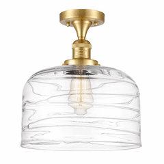 Innovations Bell 1-LT XL Semi-Flush Mount - Satin Gold - 517-1CH-SG-G713-L