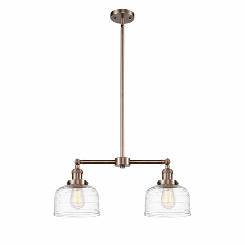 Innovations Bell 2-LT Island Light - Antique Copper - 209-AC-G713