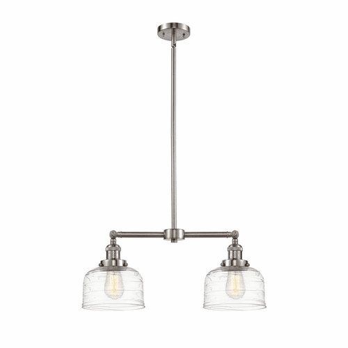 Innovations Bell 2-LT Island Light - Brushed Satin Nickel - 209-SN-G713