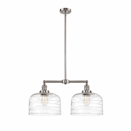 Innovations Bell 2-LT Island Light - Brushed Satin Nickel - 209-SN-G713-L