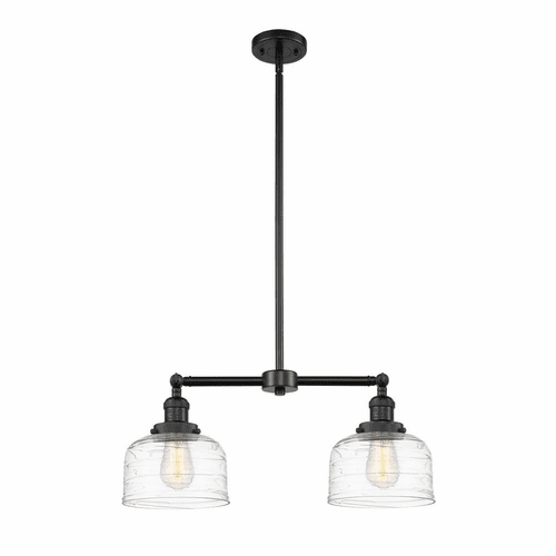 Innovations Bell 2-LT Island Light - Matte Black - 209-BK-G713