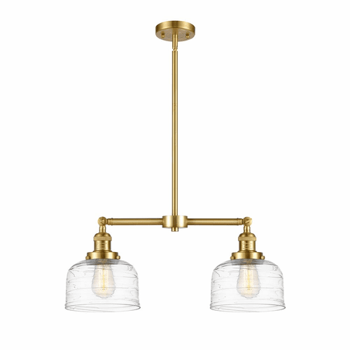 Innovations Bell 2-LT Island Light - Satin Gold - 209-SG-G713