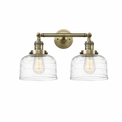 Innovations Bell 2-LT Large Bath Vanity Light - Antique Brass - 208-AB-G713