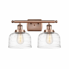 Innovations Bell 2-LT Large Bath Vanity Light - Antique Copper - 916-2W-AC-G713