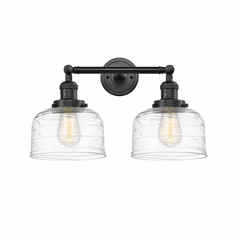 Innovations Bell 2-LT Large Bath Vanity Light - Matte Black - 208-BK-G713